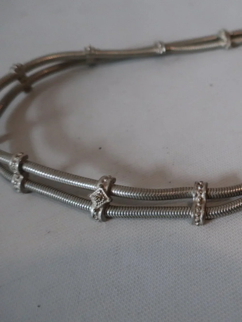 Womens Unbranded Silver (Item- 9) Metal Woven Chain Waist Belt M